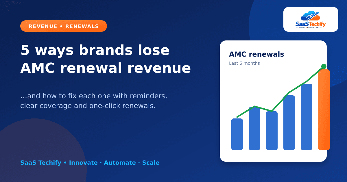 Illustrative bar chart showing AMC renewals growing over six months